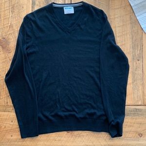 Mens Large Old Navy, Black Sweater-V-neck, Color Black